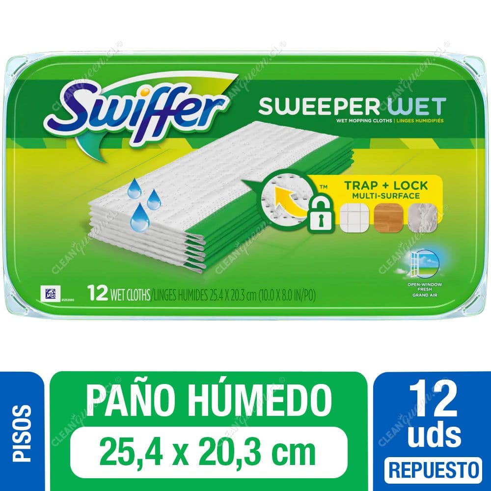 Swiffer Repuesto Mopa Paño Húmedo 12 un