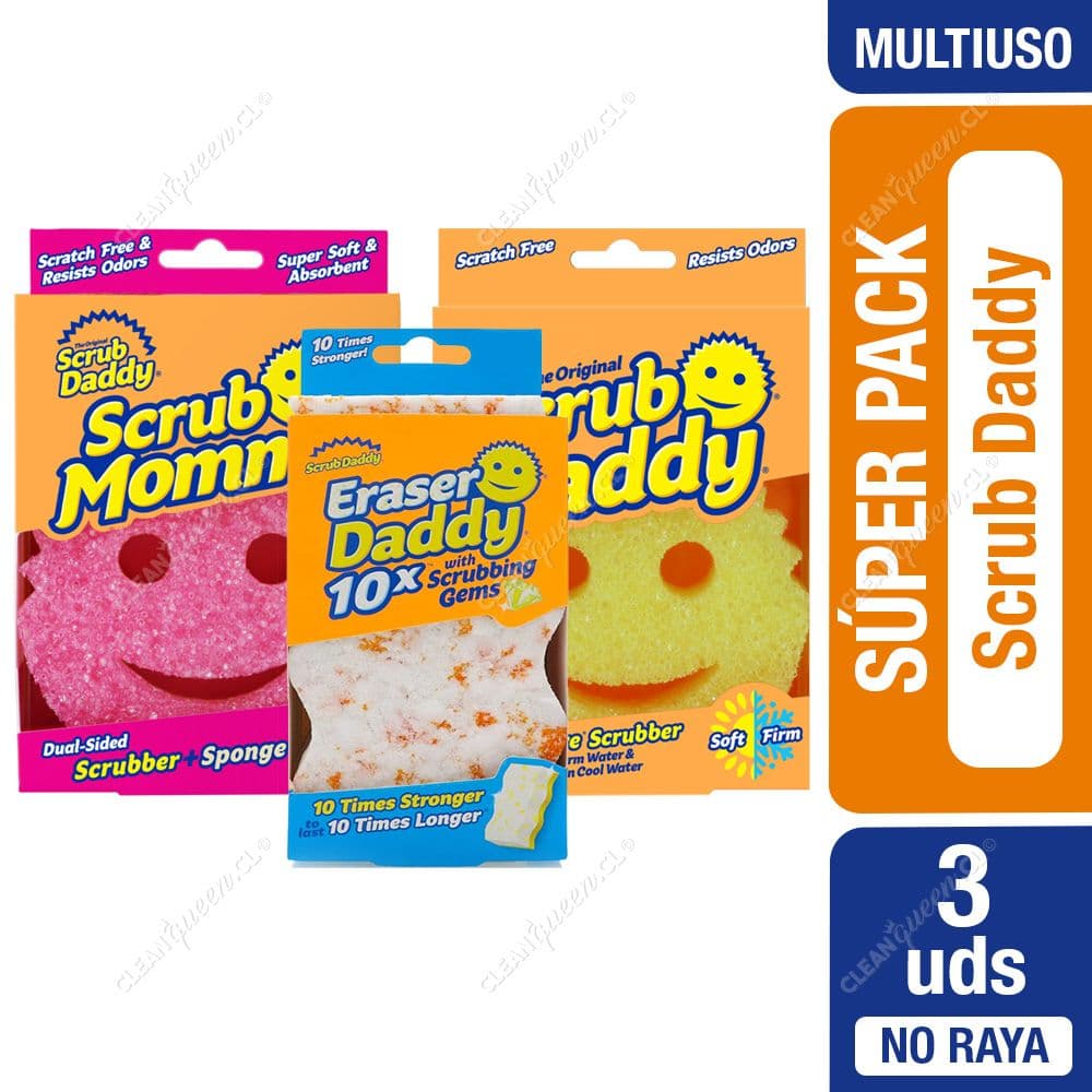 Scrub Daddy Pack + Scrub Mommy + Eraser Daddy