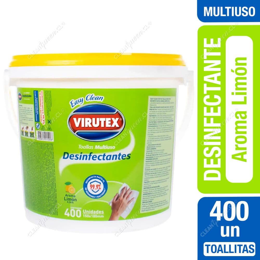 Toallas Desinfectantes Multiuso Virutex Easy Clean 400 un