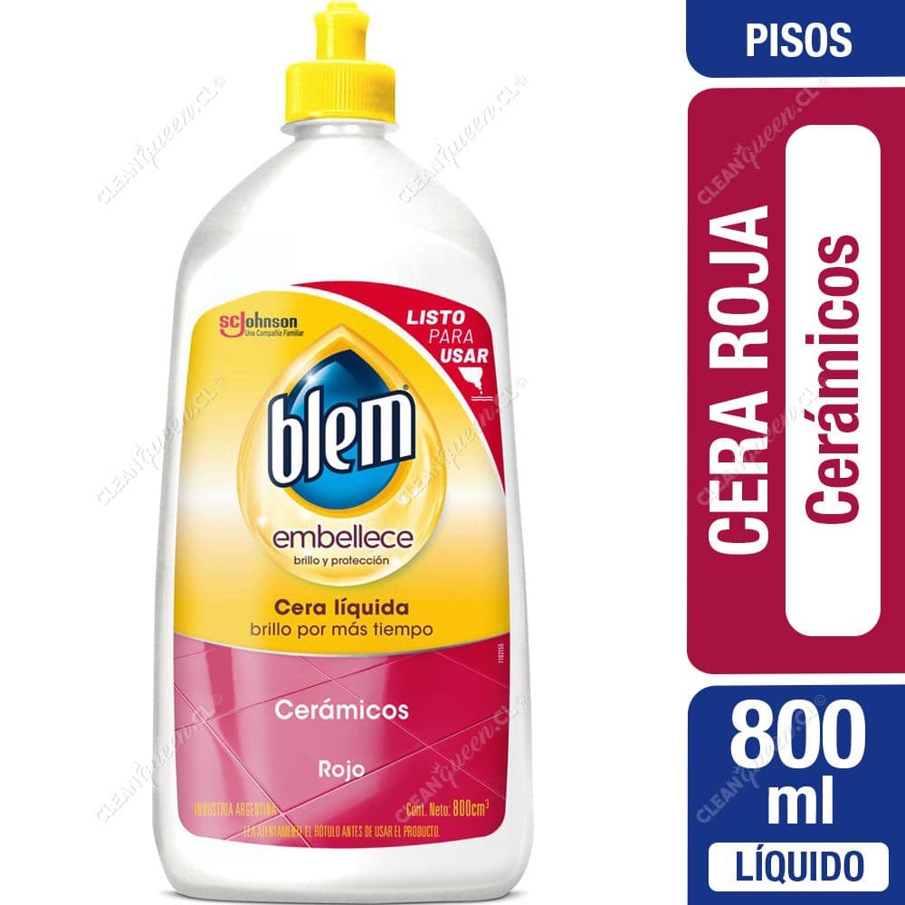 Blem Cera Líquida Rojo Cerámicos 800 ml