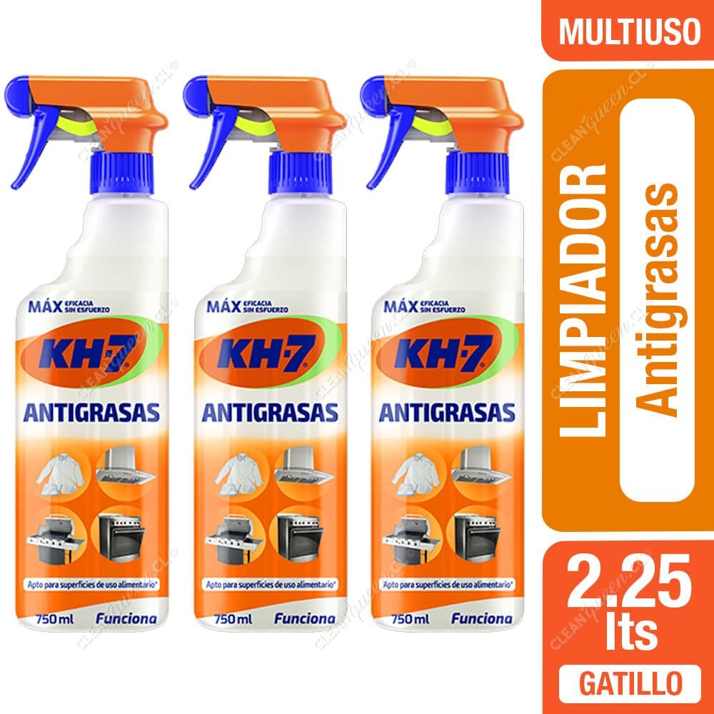 Limpiador Antigrasa KH-7 Gatillo 3 x 750 ml