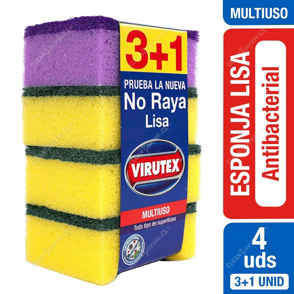 Virutex Esponja Lisa Multiuso 4 un