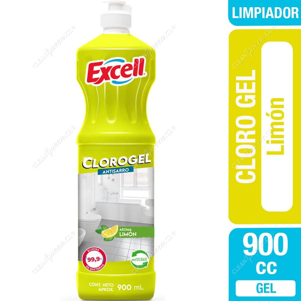 Excell Limpiador Cloro Gel Limón 900 cc