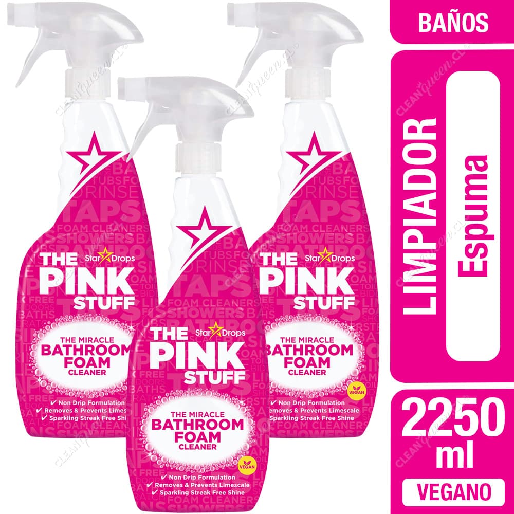 The Pink Stuff Limpiador Baño Espuma 3 x 750 ml