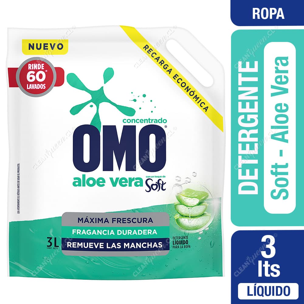 Omo Detergente Líquido Soft Aloe Vera 3 L