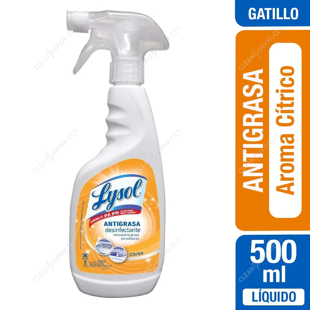 Lysol Antigrasa Desinfectante Cítrico 500 ml