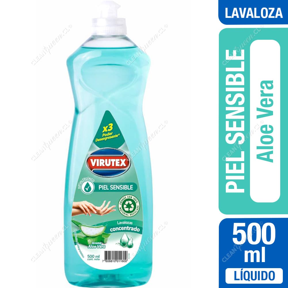 Virutex Lavaloza Piel Sensible Aloe Vera 500 ml