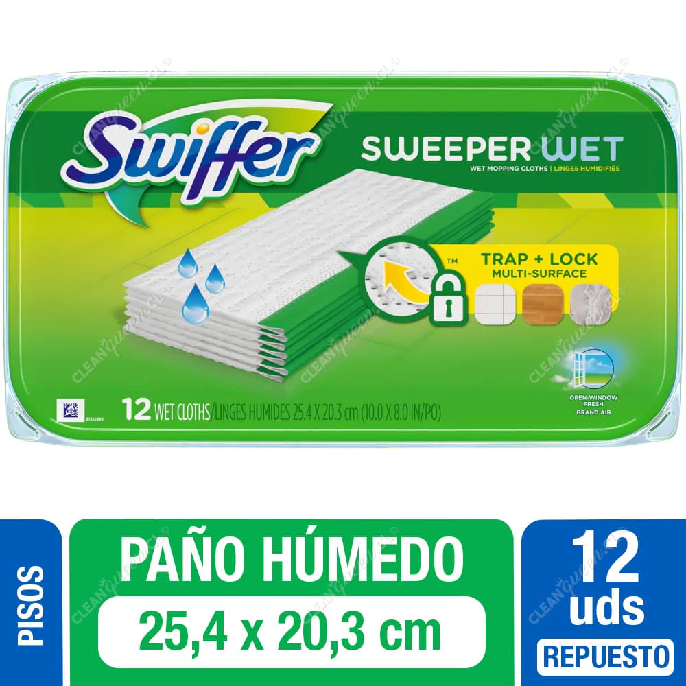 Swiffer Repuesto Mopa Paño Húmedo 12 un