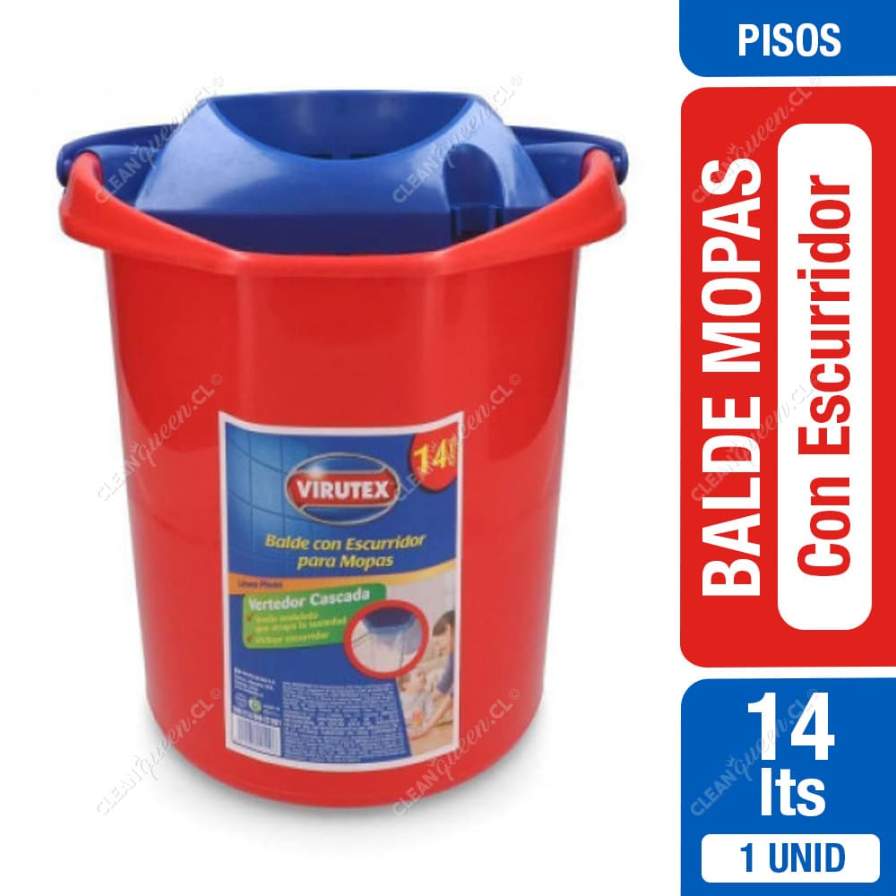 Virutex Balde con Escurridor para Mopas 14 L
