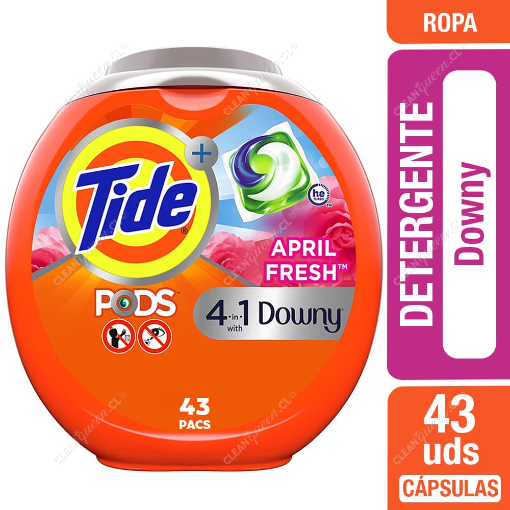 Tide Detergente Cápsulas Downy April Fresh 43 un