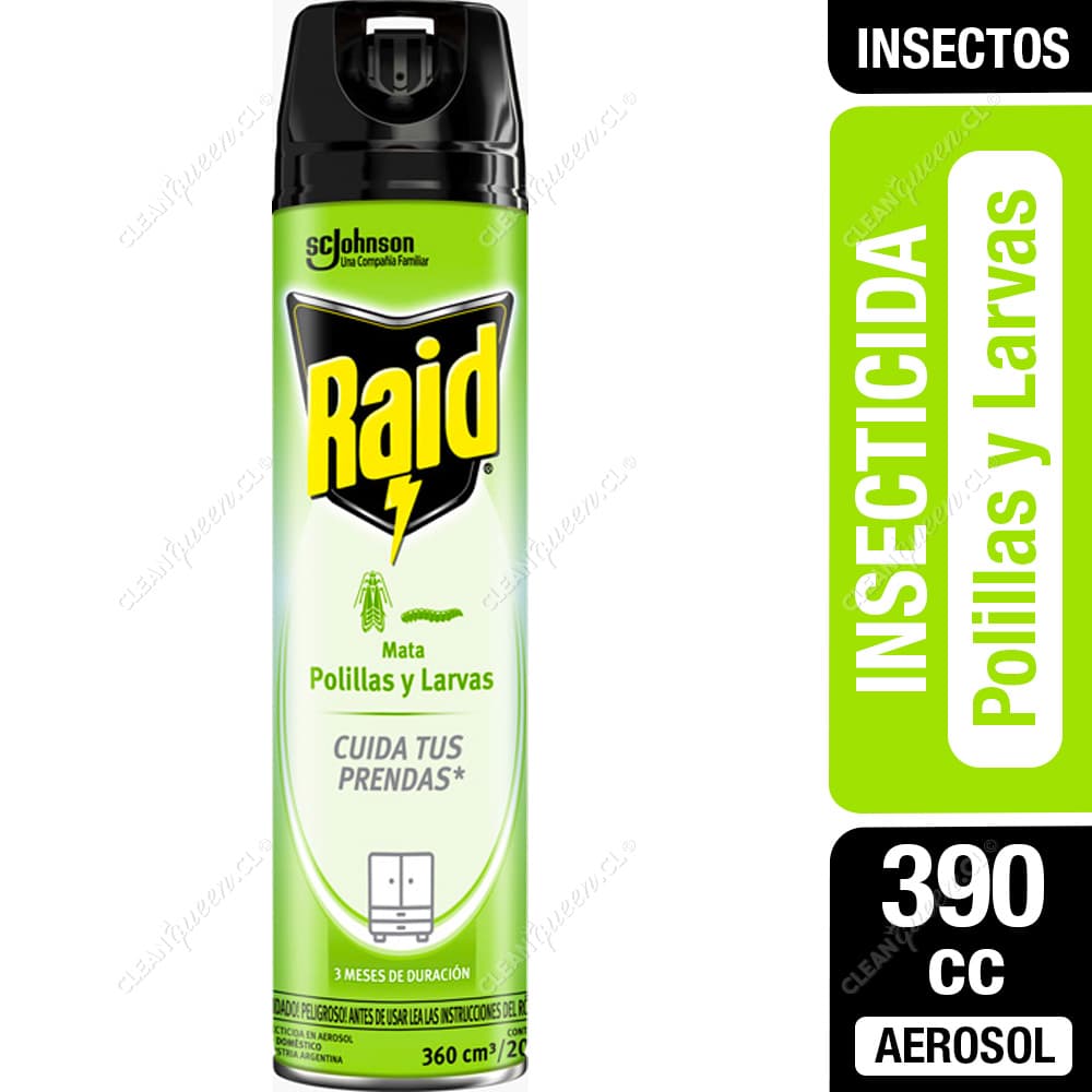 Raid Insecticida Mata Polillas y Larvas 390 cc