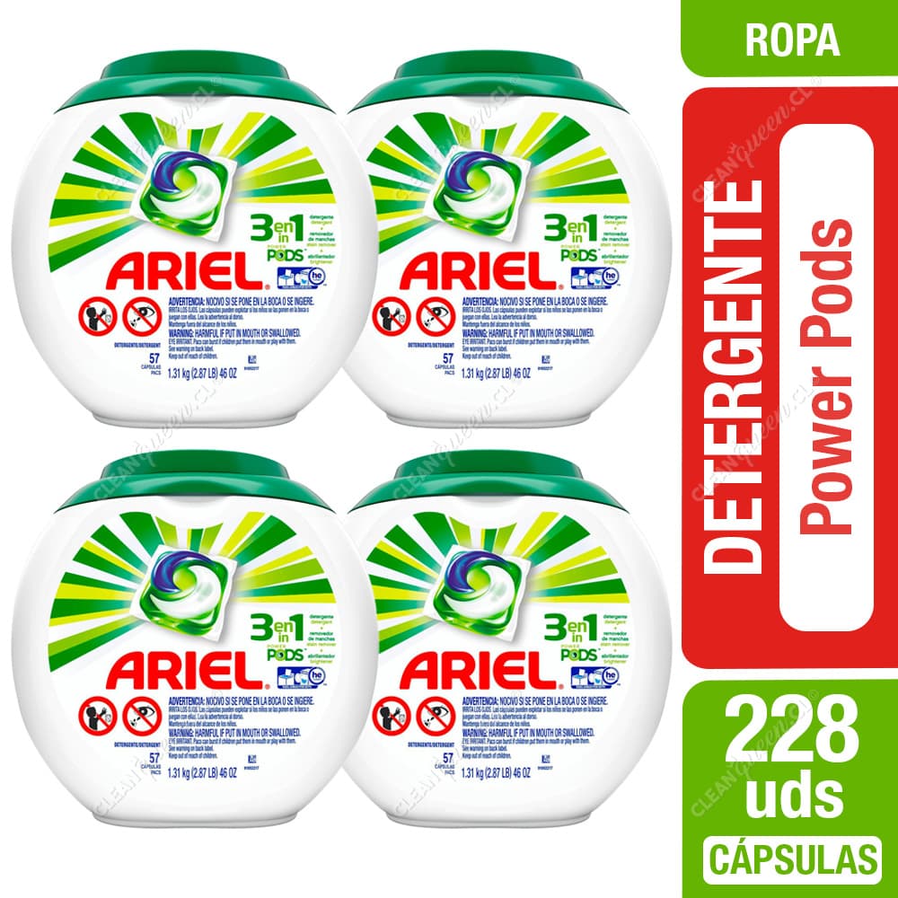 Ariel Detergente Cápsulas Pods 4 x 57 un