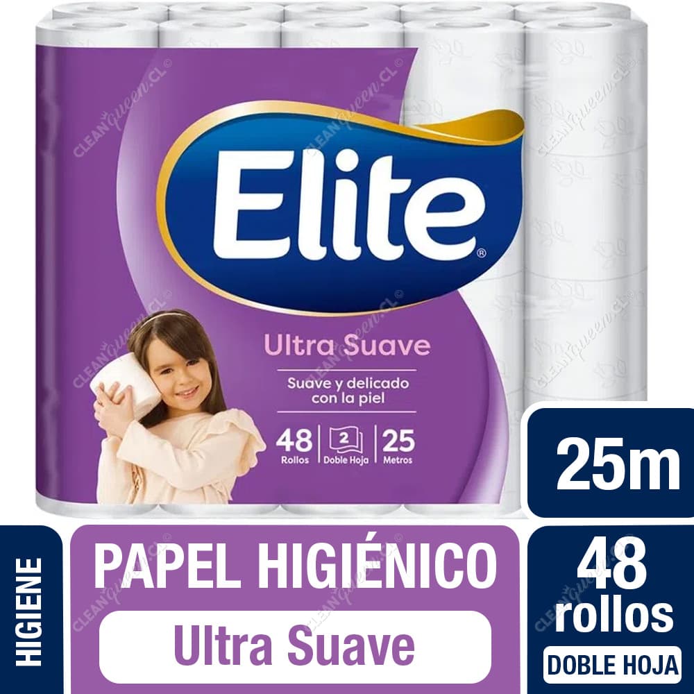 Elite Papel Higiénico Ultra Doble Hoja 25 m 48 un