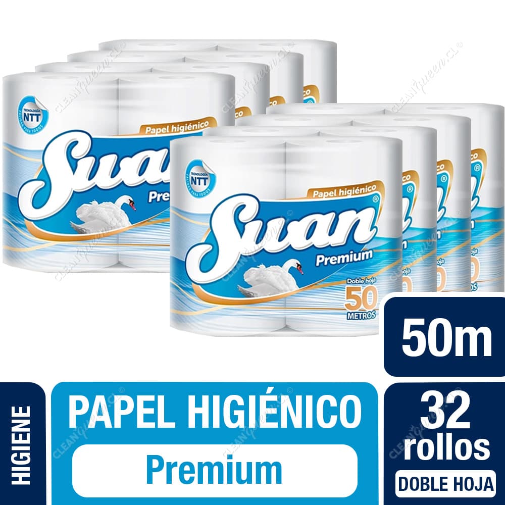 Swan Papel Higiénico Premium Doble Hoja 50 m 32 un