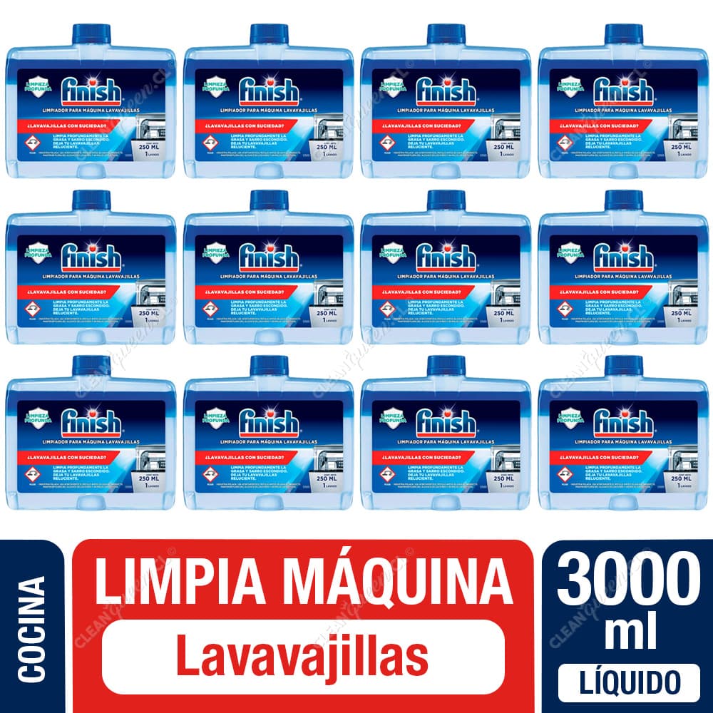 Finish Limpiador Máquina Lavavajillas 12 x 250 ml