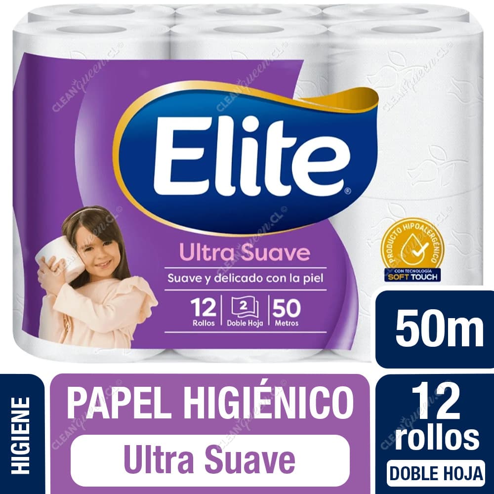 Elite Papel Higiénico Ultra Doble Hoja 50 m 12 un