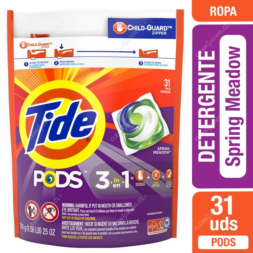 Tide Detergente Cápsulas Spring Meadow 31 un