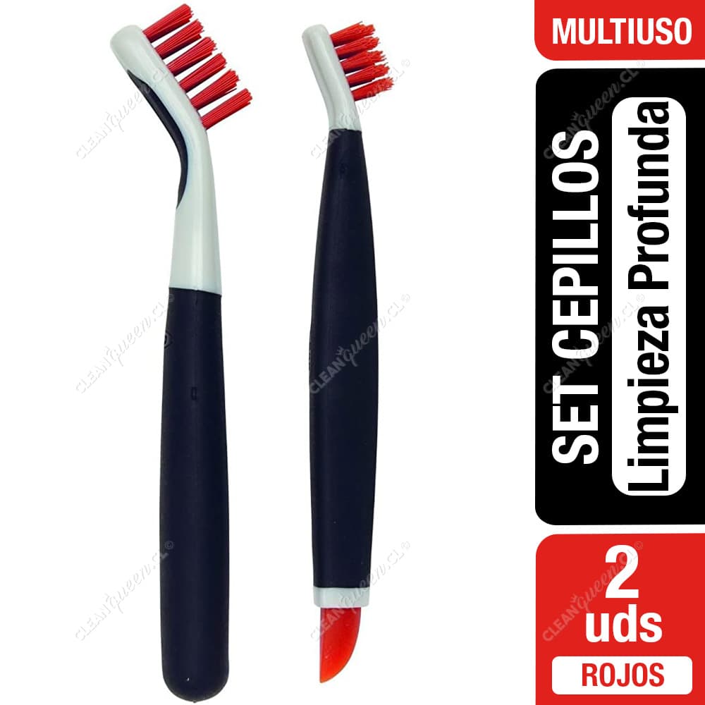 Oxo Set Cepillos Limpieza Profunda Rojos 2 un