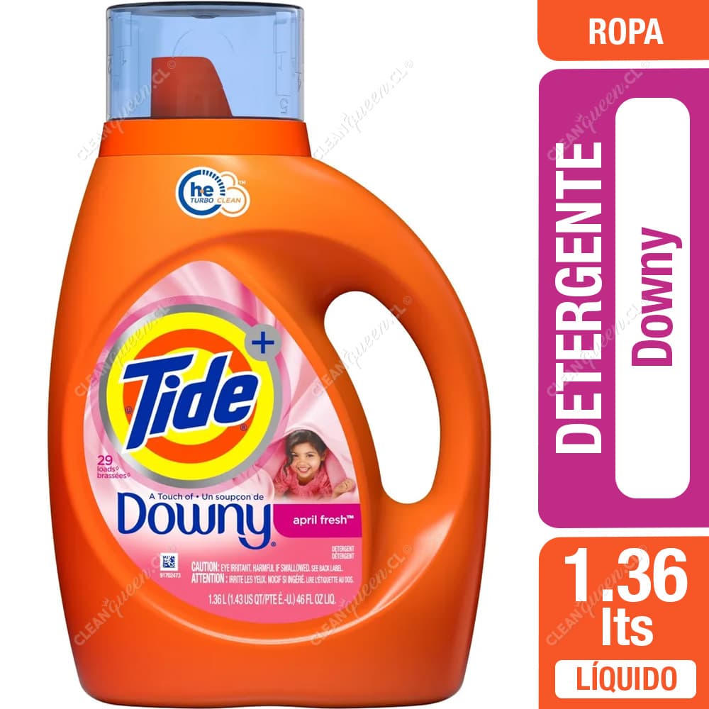 Tide Detergente Líquido Downy April Fresh 1.36 L