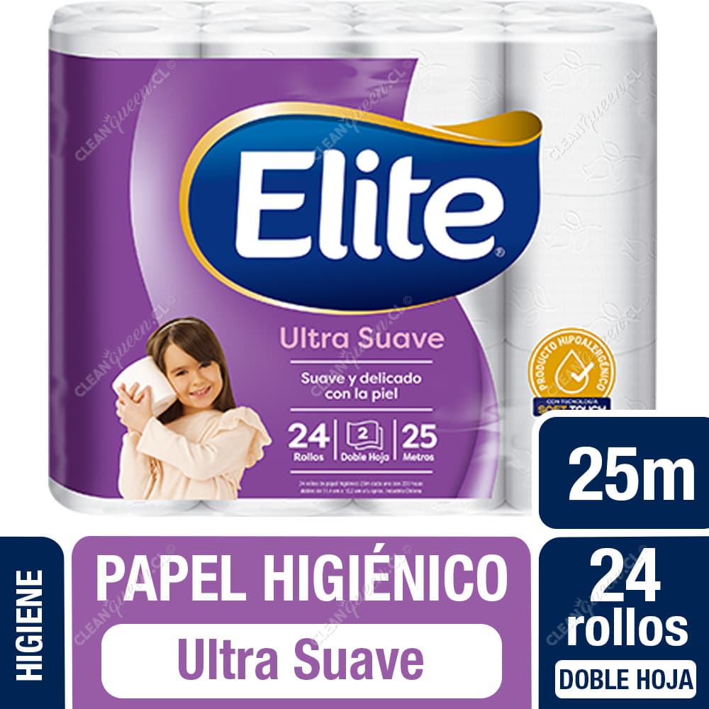 Elite Papel Higiénico Ultra Doble Hoja 25 m 24 un