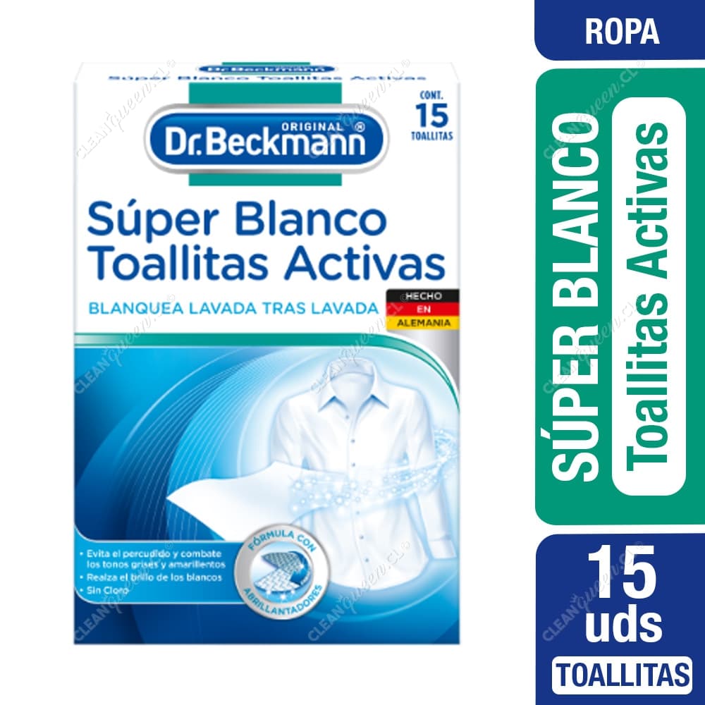 Dr. Beckmann Toallitas Activas Súper Blanco 15 un