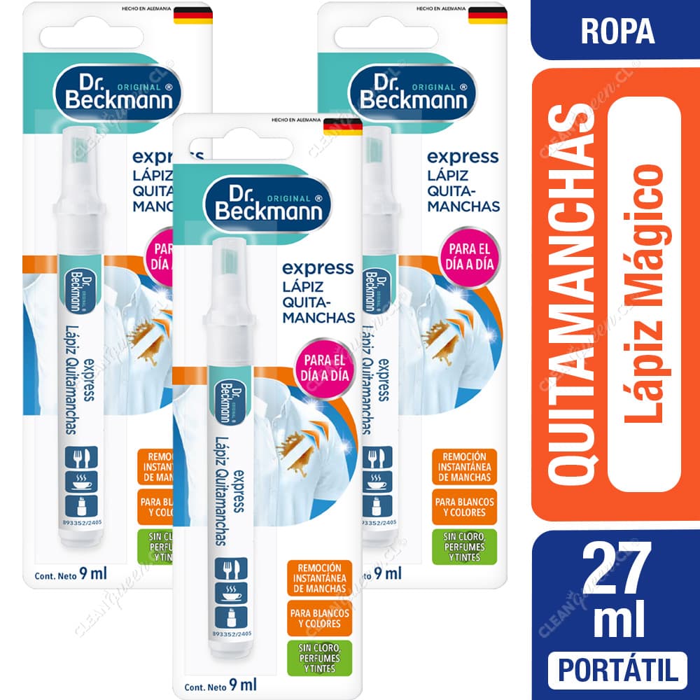 Dr. Beckmann Lápiz Mágico Quitamanchas 3 x 9 ml