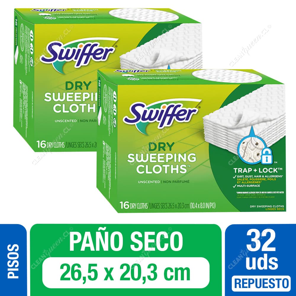 Swiffer Repuesto Mopa Paño Seco 2 x 16 un