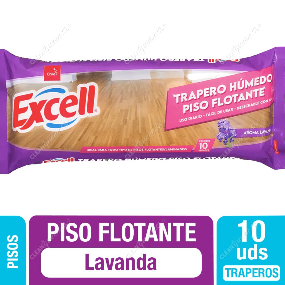 Excell Trapero Húmedo Piso Flotante Lavanda 10 un