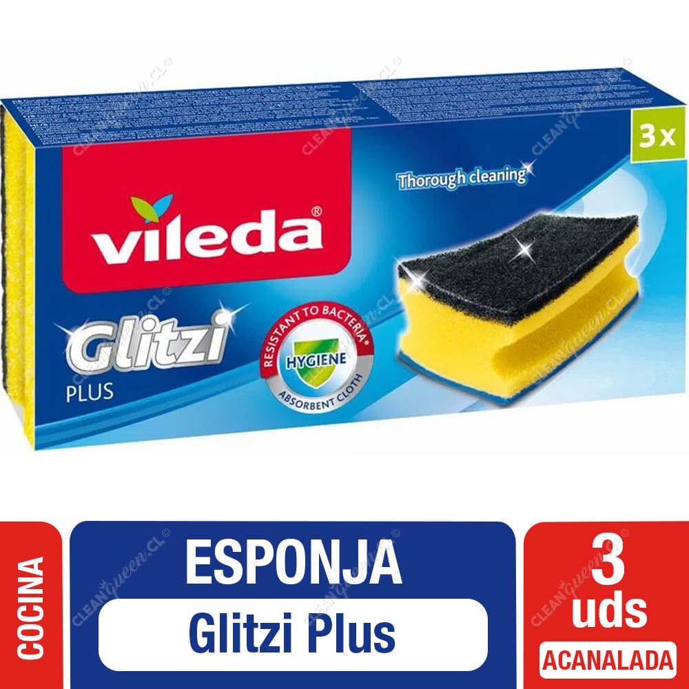 Vileda Esponja Acanalada Glitzi Plus 3 un