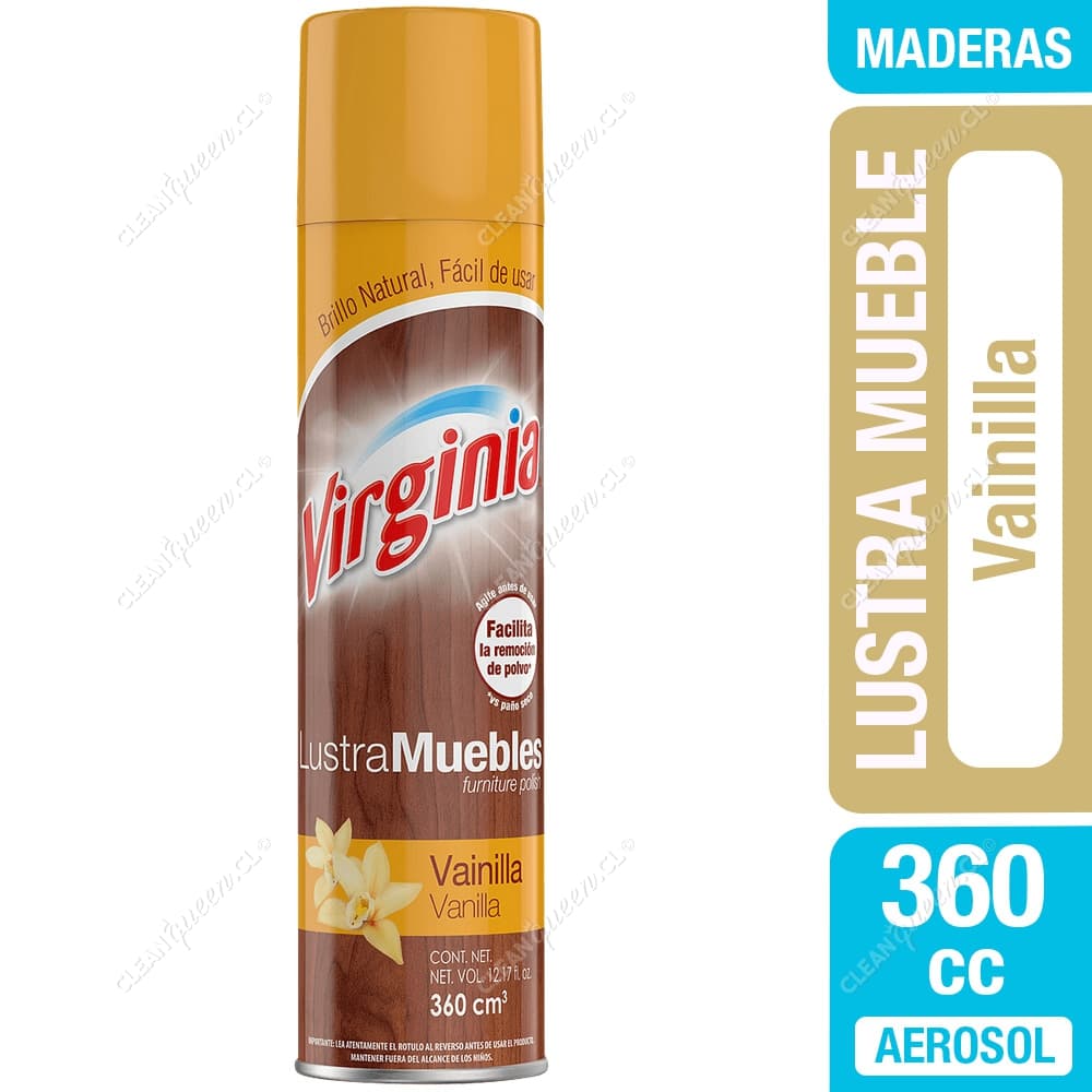 Virginia Lustra Muebles Spray Vainilla 360 cc