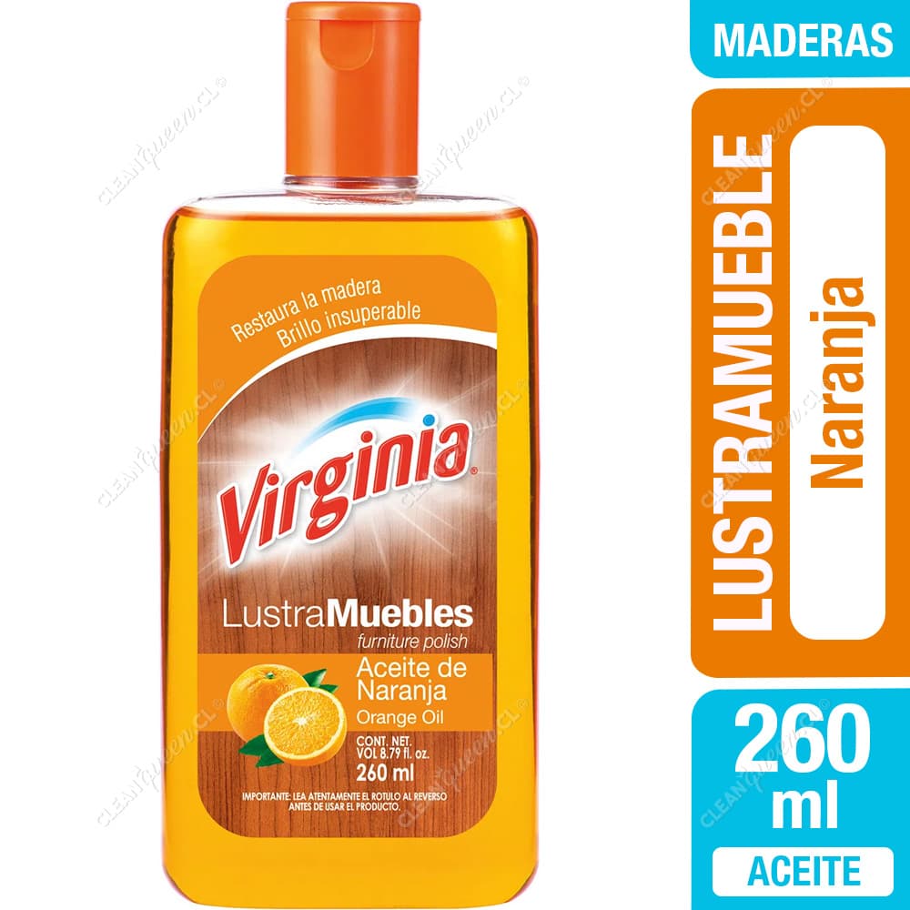 Virginia Lustra Muebles Aceite Naranja 260 ml