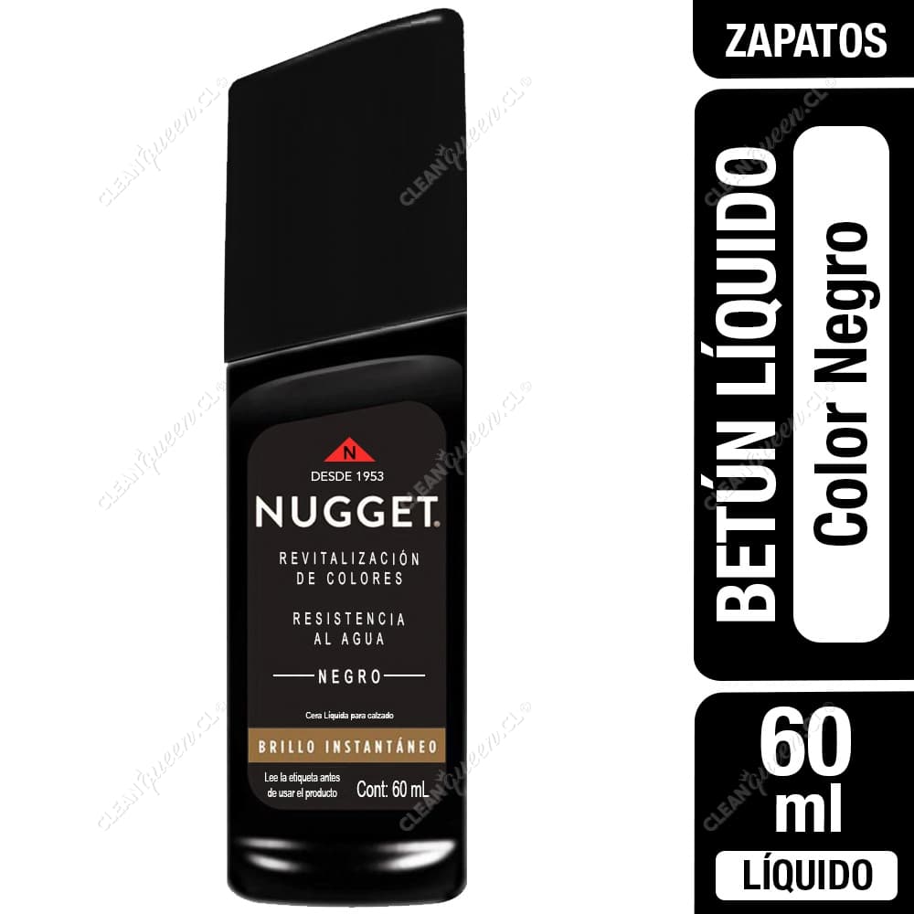 Nugget Betún Líquido para Calzado Color Negro 60 ml