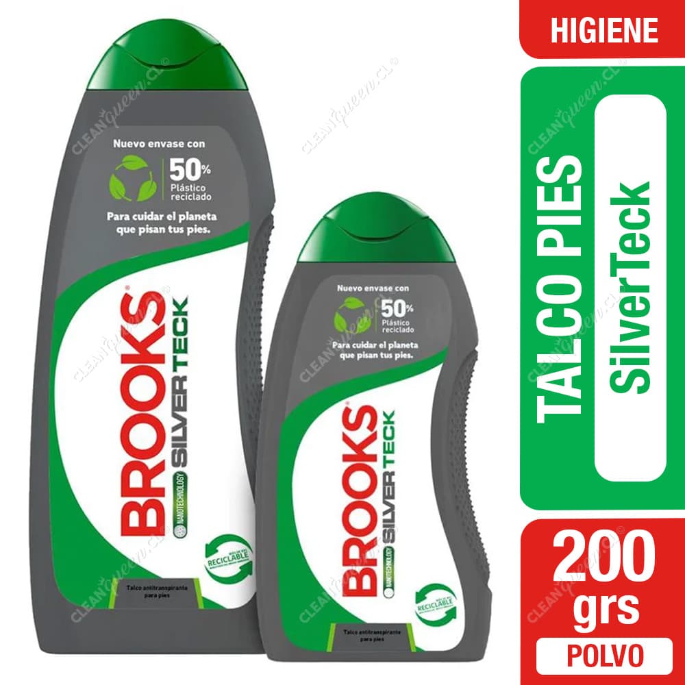 Brooks Talco Pies SilverTeck 80 g + 120 g Pack