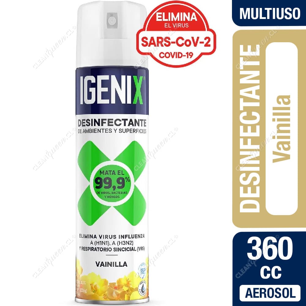 Igenix Desinfectante Aerosol Vainilla 360 cc