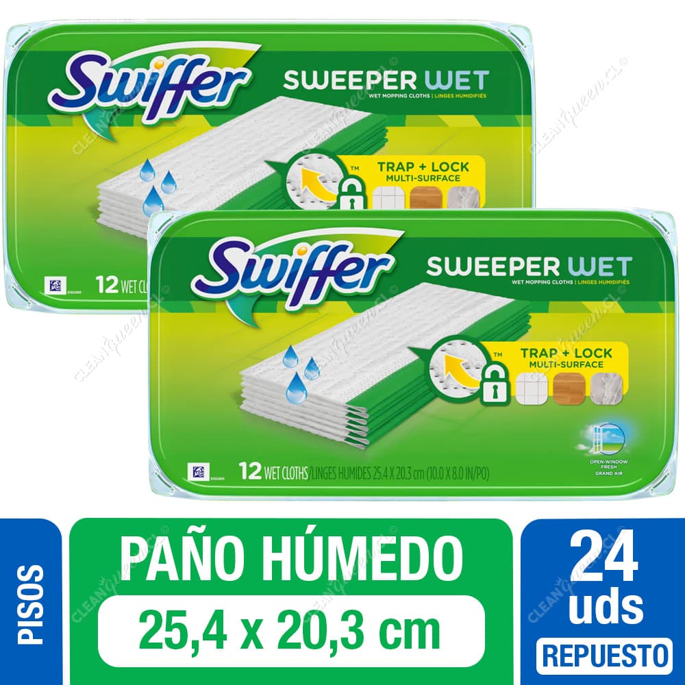 Swiffer Repuesto Mopa Paño Húmedo 2 x 12 un