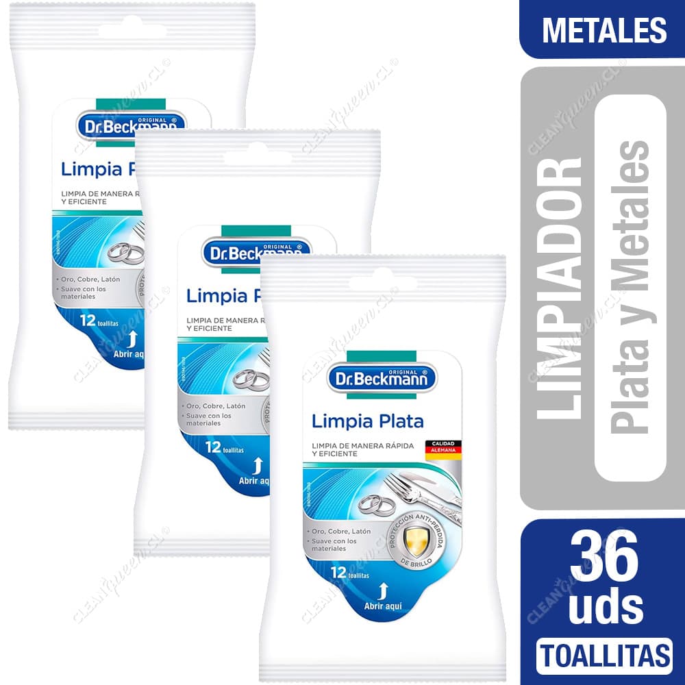 Dr. Beckmann Toallitas Limpia Plata 3 x 12 un
