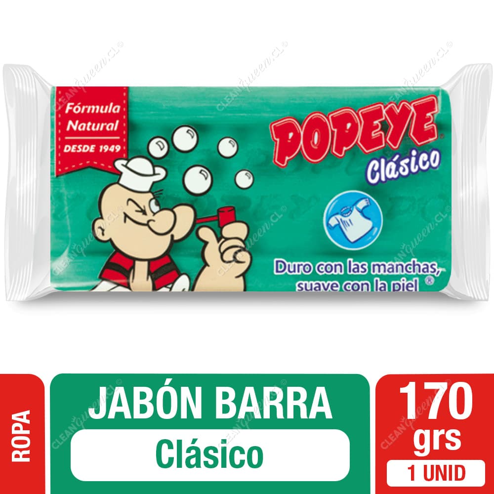 Popeye Jabón Barra para la Ropa Clásico 170 g