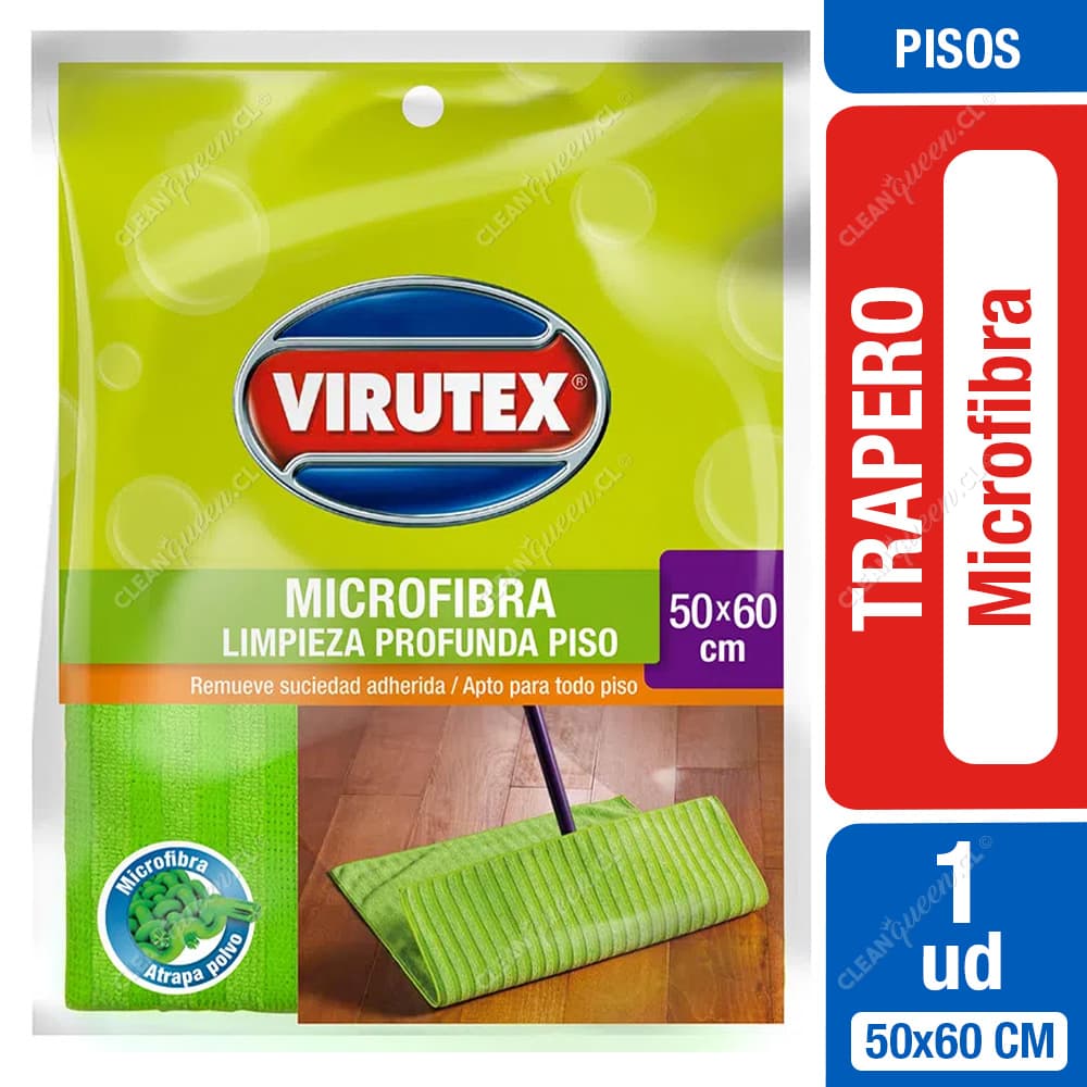 Virutex Trapero Microfibra Limpieza Profunda 50 x 60 cm