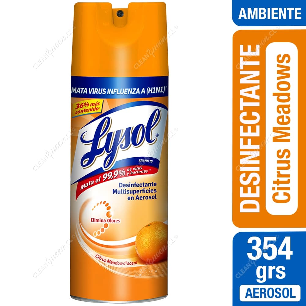 Lysol Desinfectante Ambiental Aerosol Citrus Meadows 354 g