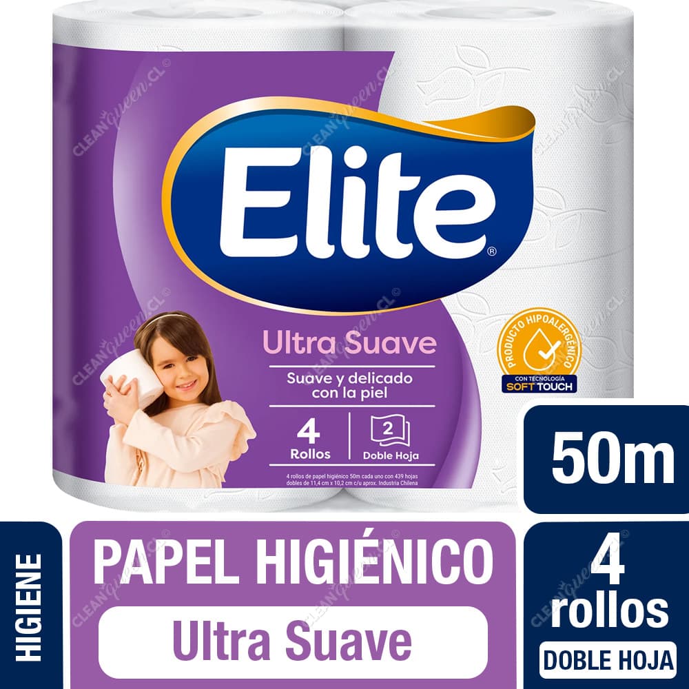 Elite Papel Higiénico Ultra Doble Hoja 50 m 4 un