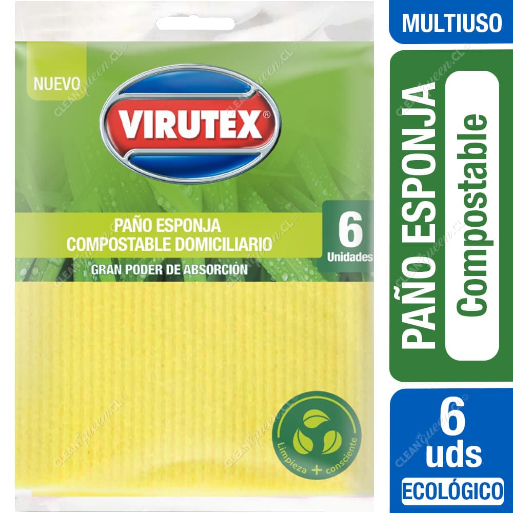Virutex Paño Esponja Ultra Absorbente 6 un