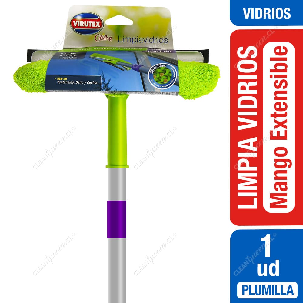Virutex Plumilla Limpia Vidrios Mango Extensible