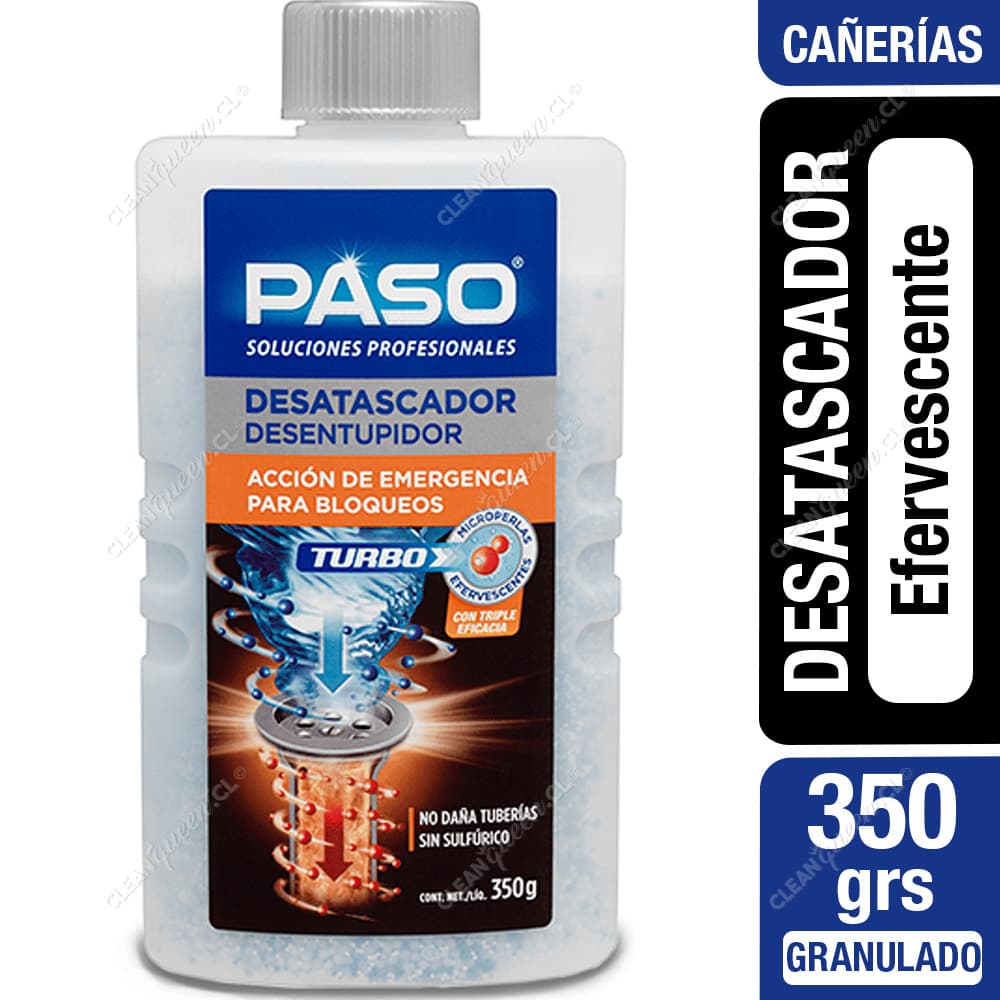 Paso Desatascador Cañerías Turbo Acción de Emergencia 350 g