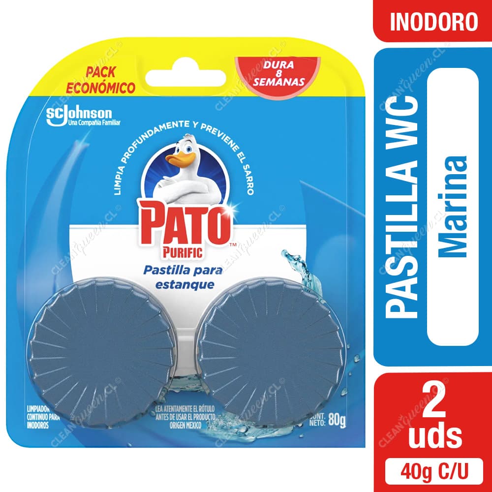 Pato Purific Pastilla Estanque Inodoro Marina 40 g 2 un