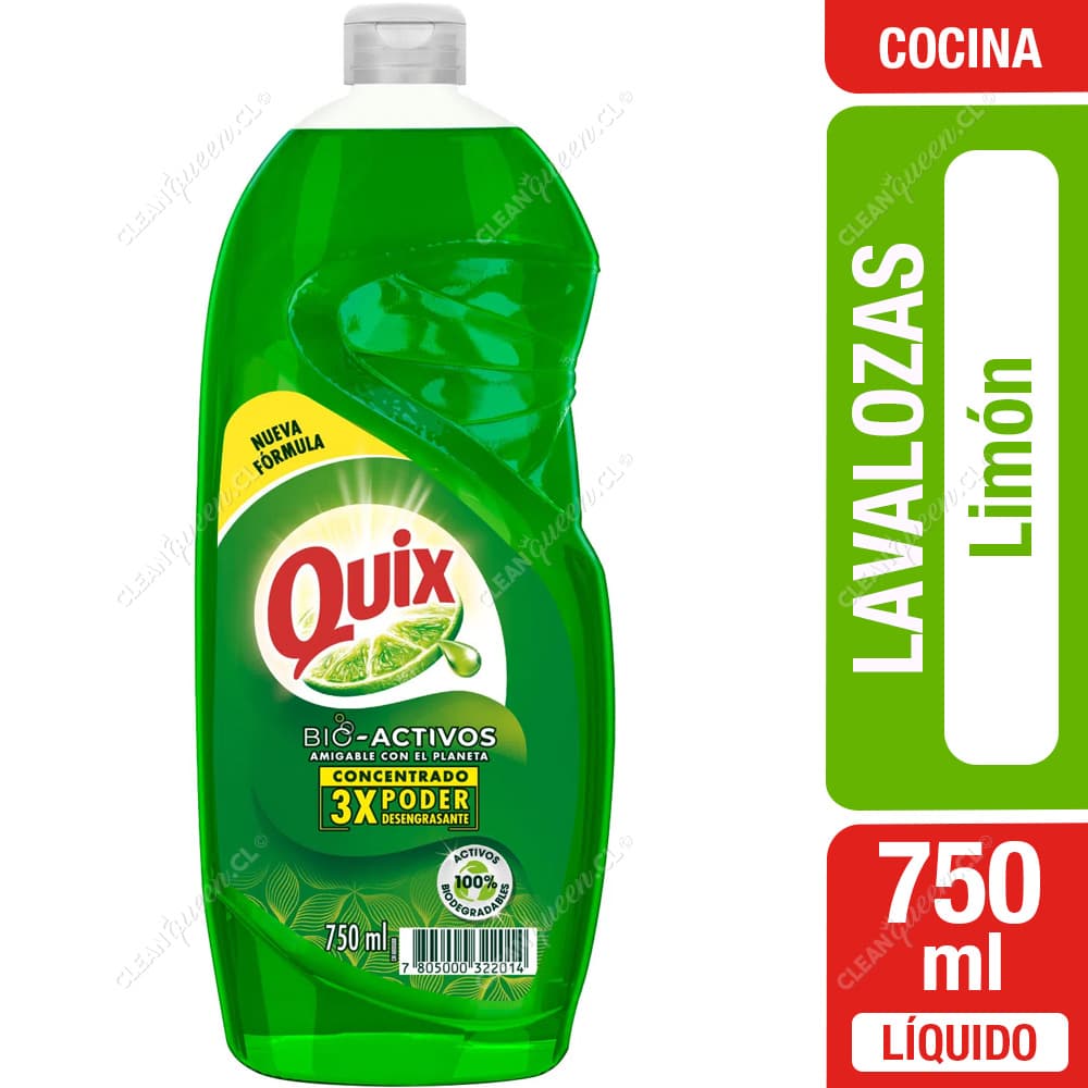 Quix Lavaloza Bio Activos Concentrado Limón 750 ml