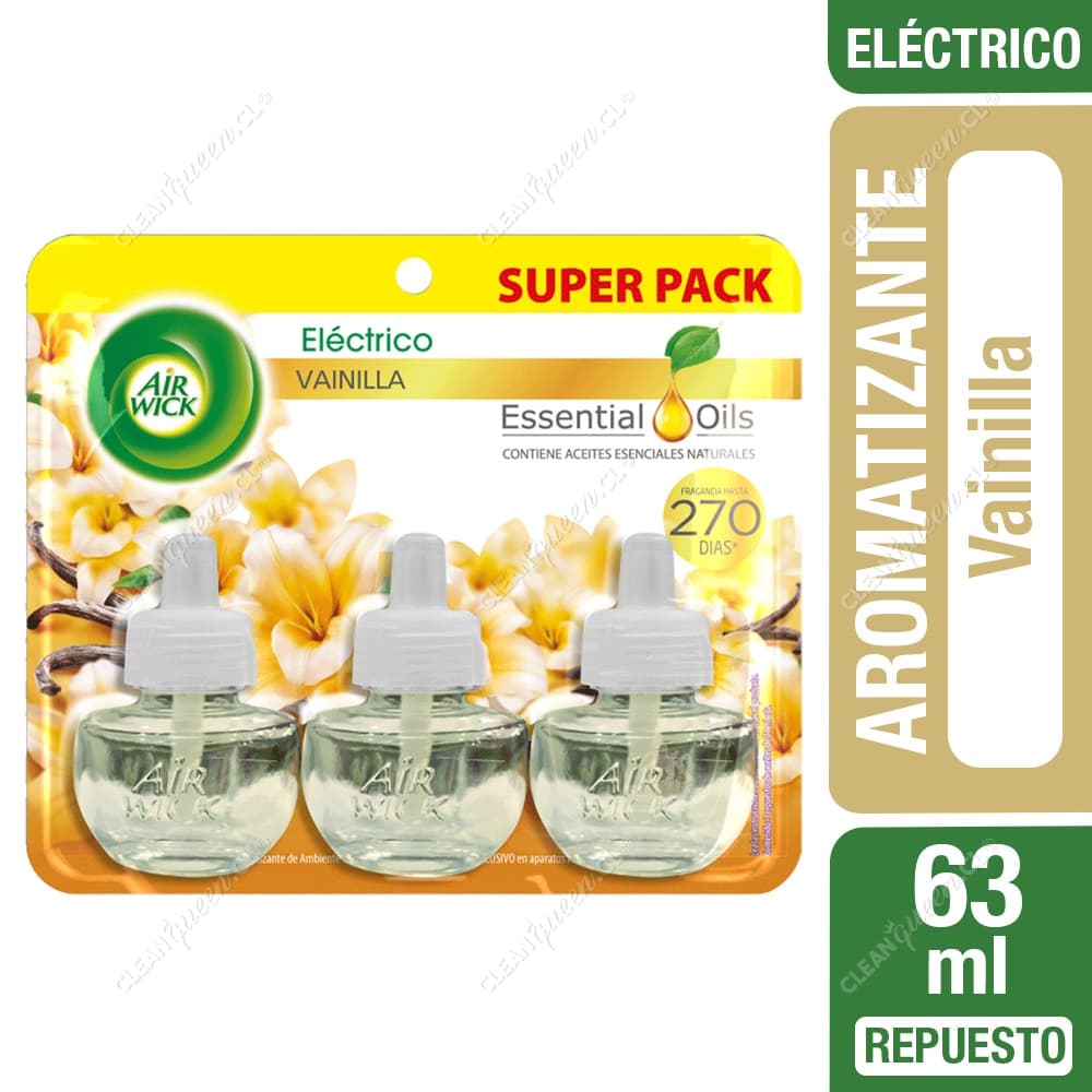 Air Wick Repuesto Aromatizante Ambiental Eléctrico Vainilla Super Pack