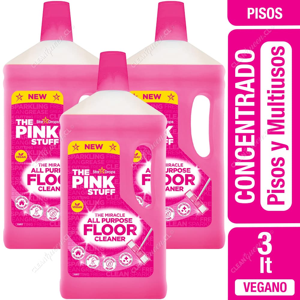 The Pink Stuff Limpiador Concentrado Pisos y Multiusos 3 x 1 L