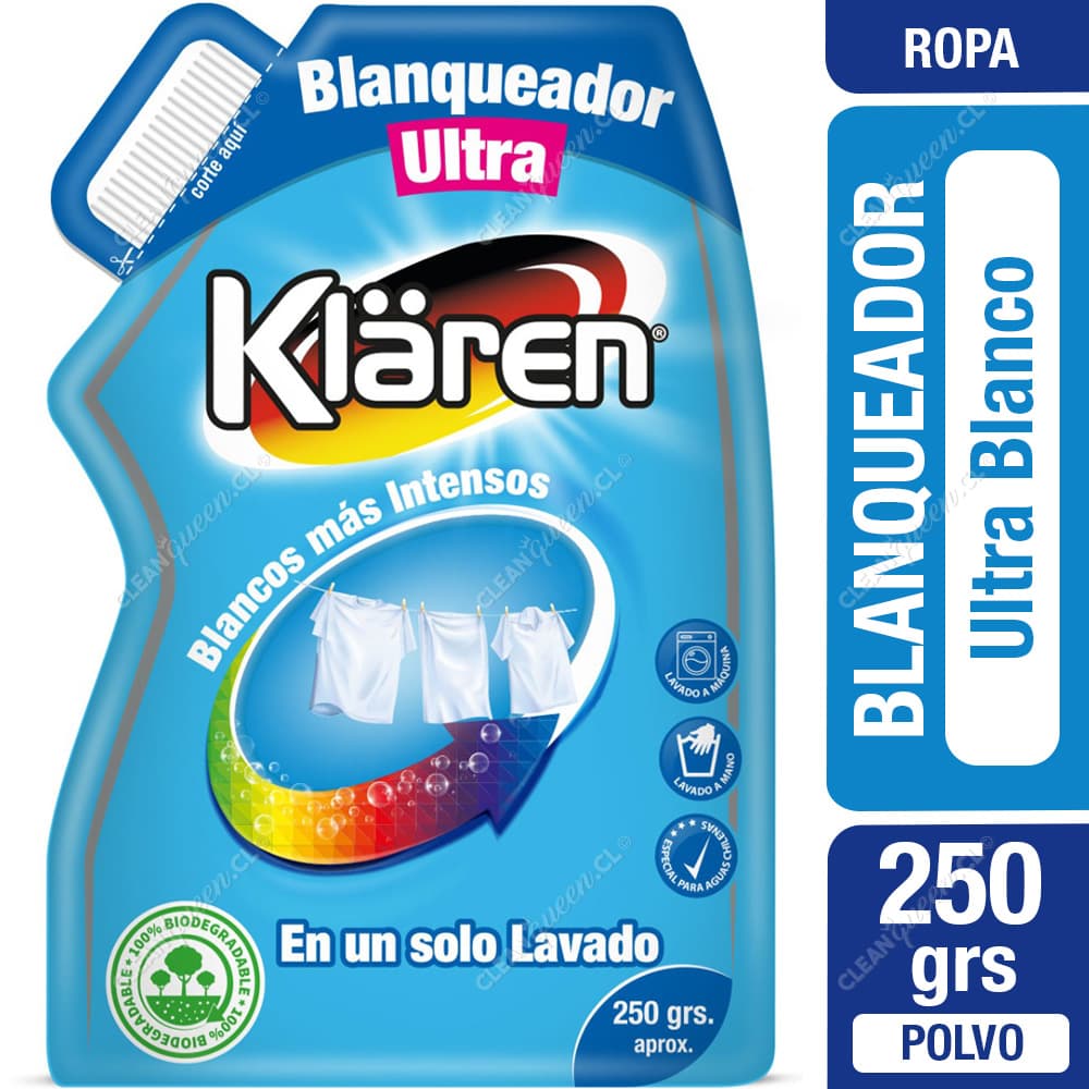 Klären Blanqueador Ropa Ultra Blanco 250 g