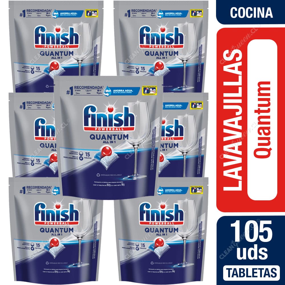Finish Detergente Lavavajillas Tabletas Quantum 7 x 15 un