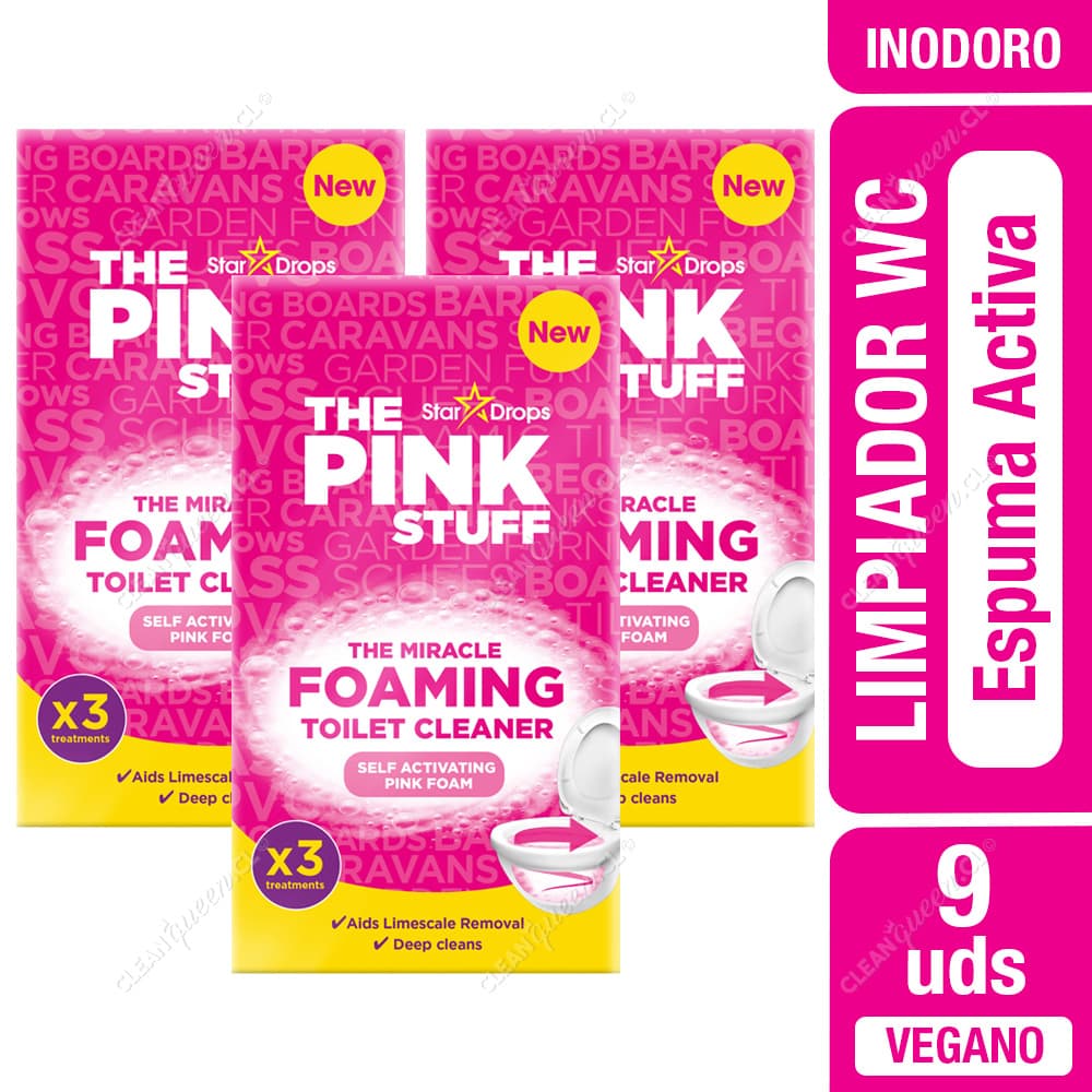 The Pink Stuff Limpiador Inodoro Espuma Activa 3 x 3 un